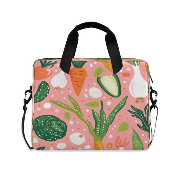 16inch Laptop Briefcase, Business Laptop Bag with Detachable Strap & Padded Compartment, Water-Resistant PolyesterVegetable and Bean