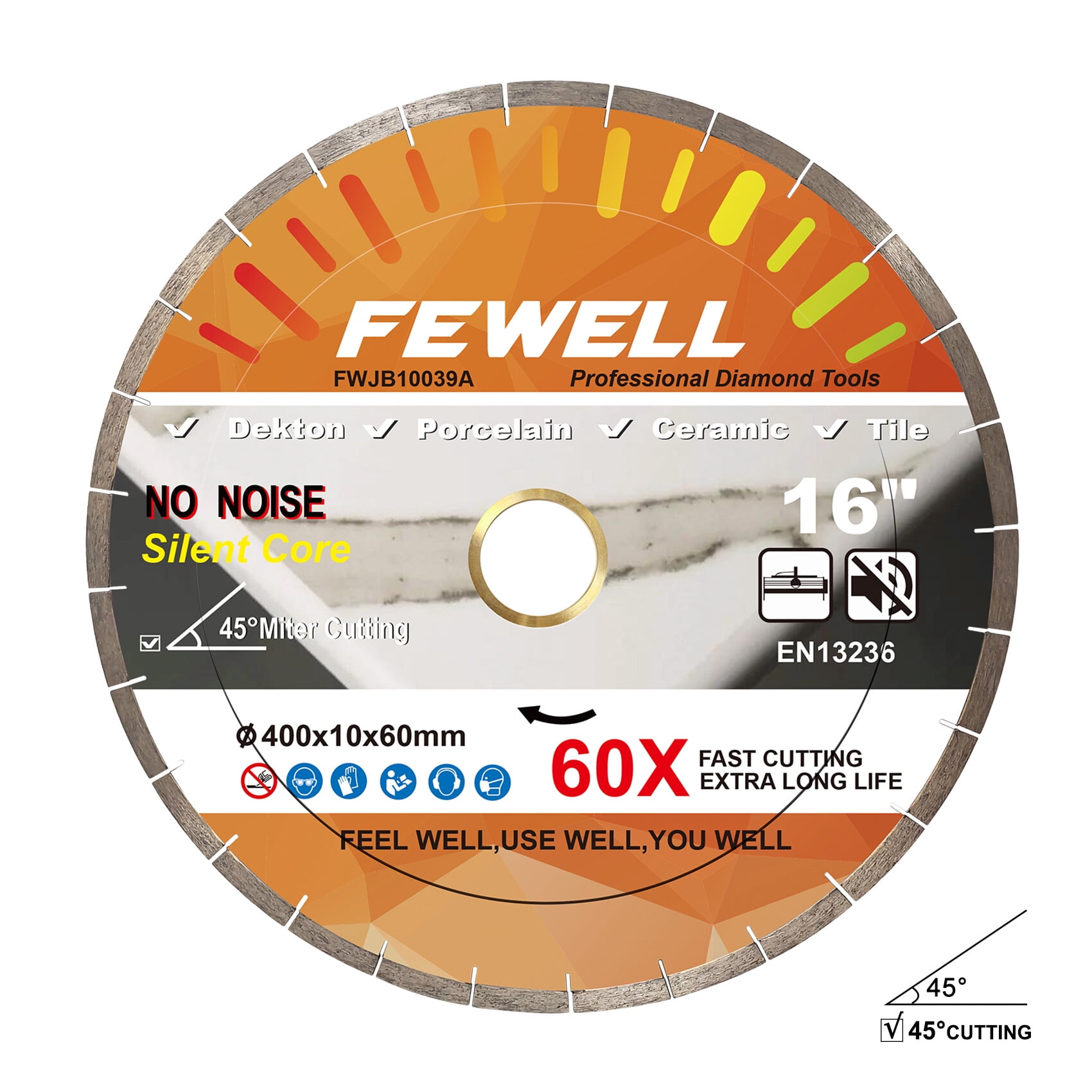 Fein E-Cut Carbide Pro Saw Blade - 45mm Length, 35mm Width For Tough Materials