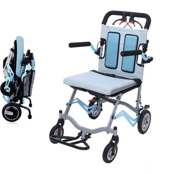 16inch Seat Lightweight Portable Wheelchairs for Seniors, Lightweight Foldable, Wheelchairs for Adults and Seniors