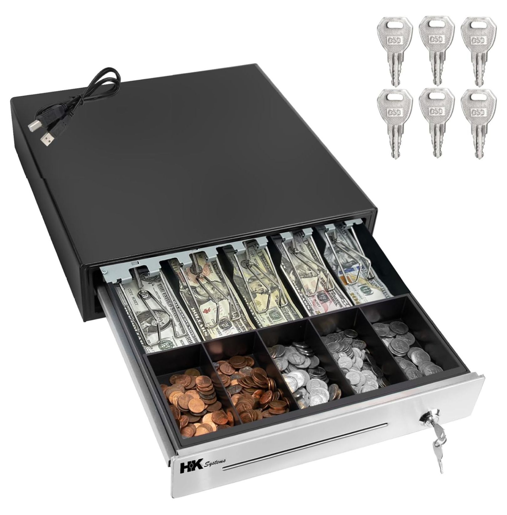 16inch "Stainless Steel" Front Heavy Duty POS "USB" Interface Cash