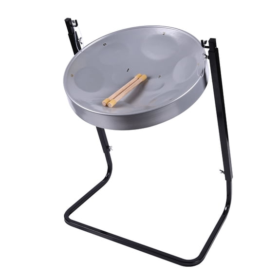 16inch Trinidad Drum Handmade Percussion Instrument Steel Drum with Adjustable-height Stand for Kids Gifts