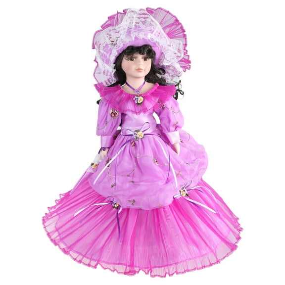 Victorian Porcelain Doll European Reborns Doll with Gowns Rural Home Decorative Ceramic Doll Festival House Table Decors