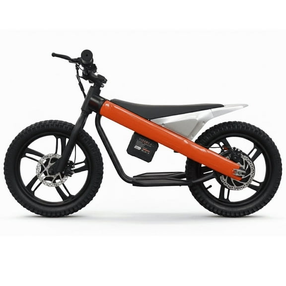 16inchx2.4inch Electric Dirt Bike for Kids Off-Road 15.5MPH Electric Motorcycle Disc Brake 24V Removable Lithium Battery