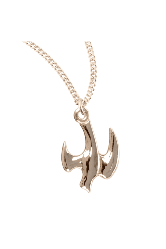 16kt Plated Sterling Silver Holy Spirit Medal Pendant Necklace, 16 Gold Plated Stainless Steel Chain - Made in USA - Deluxe Velvet Gift Box