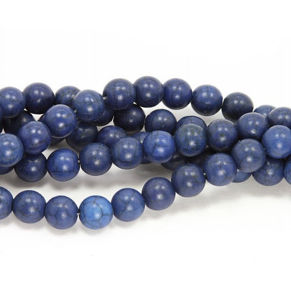16mm 16 Inch Strand Lapis Blue Howlite Round Beads Genuine Gemstone Natural Jewelry Making