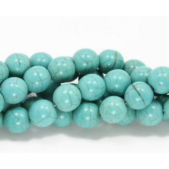 16mm 16 Inch Strand Turquoise Howlite Round Beads Genuine Gemstone Natural Jewelry Making