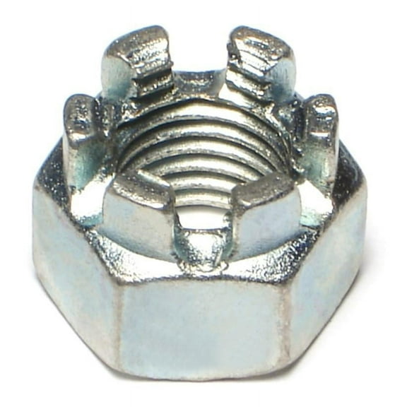 16mm-2.0 Zinc Plated Class 8 Steel Coarse Thread Castle Nuts