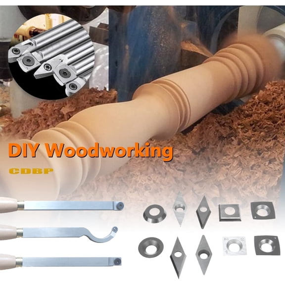 16mm(5/8 inch) Round Carbide Inserts for Woodturning, R16x3mm Indexable Carbide Cutter fits for DIY Woodworking Lathe Wood Turning Finisher Hollower Tools, Ci0, 10 Pcs$$