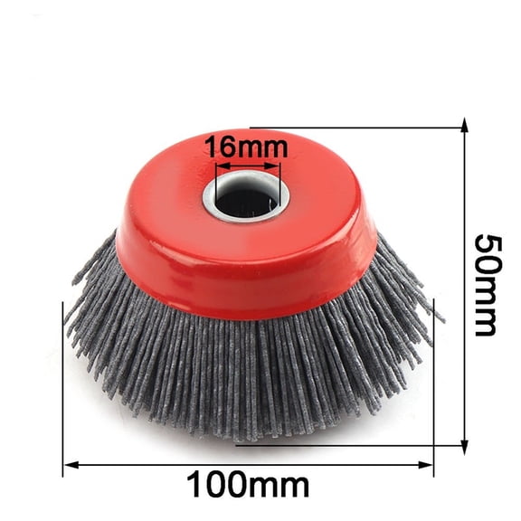 16mm Arbor Nylon Abrasive Cup Brush Wheel Wire Brush for Wood Polish Deburring