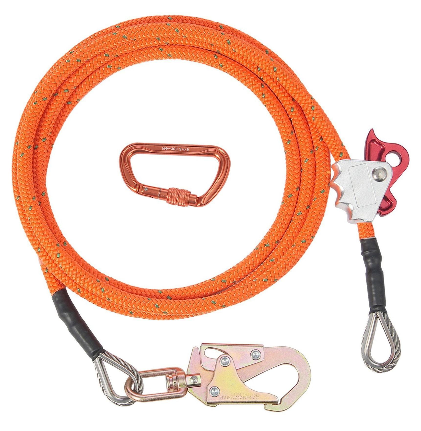 16mm Arborist Flipline, 12ft Steel Core Tree Climbing Rope with Snap ...