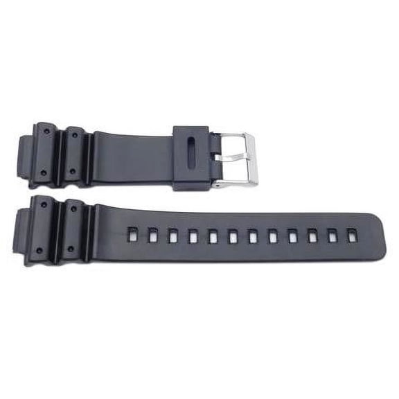 16mm Black Rubber Watch Band Fits Casio