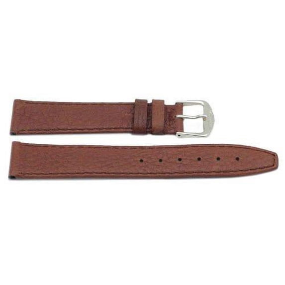 16mm Genuine Leather Textured Matte Tan Watch Band