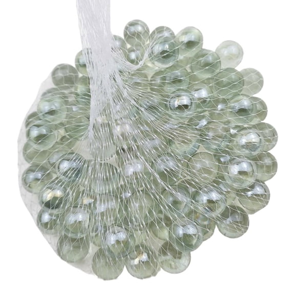 16mm Glass Marbles for Decoration, Games, and Aquariums - Frosted Amber