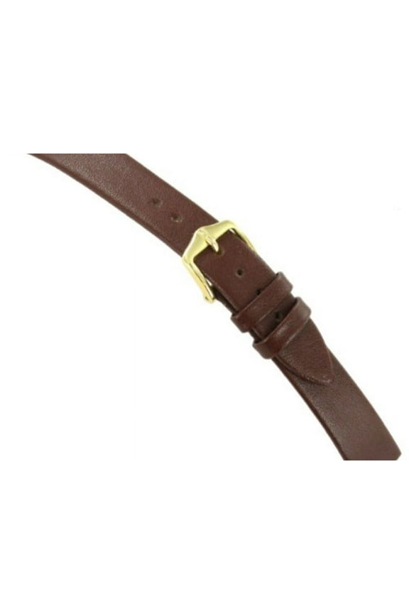 16mm Hirsch Italocalf Brown Genuine Calfskin Leather Flat Watch Band Regular