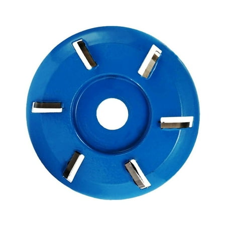 16mm Hole Bore Power Wood Carving Disc Arc Six Teeth Angle  Attachment Power Wood Carving Disc Angle  Attachment (Blue)
