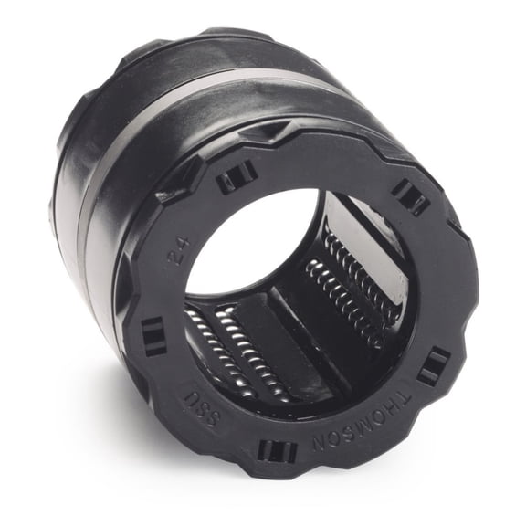 Thomson SSEM16, Ball Bushing Bearing, Super Smart, Closed, for end supported applications, self-aligning; use with 16 mm Diameter Shaft