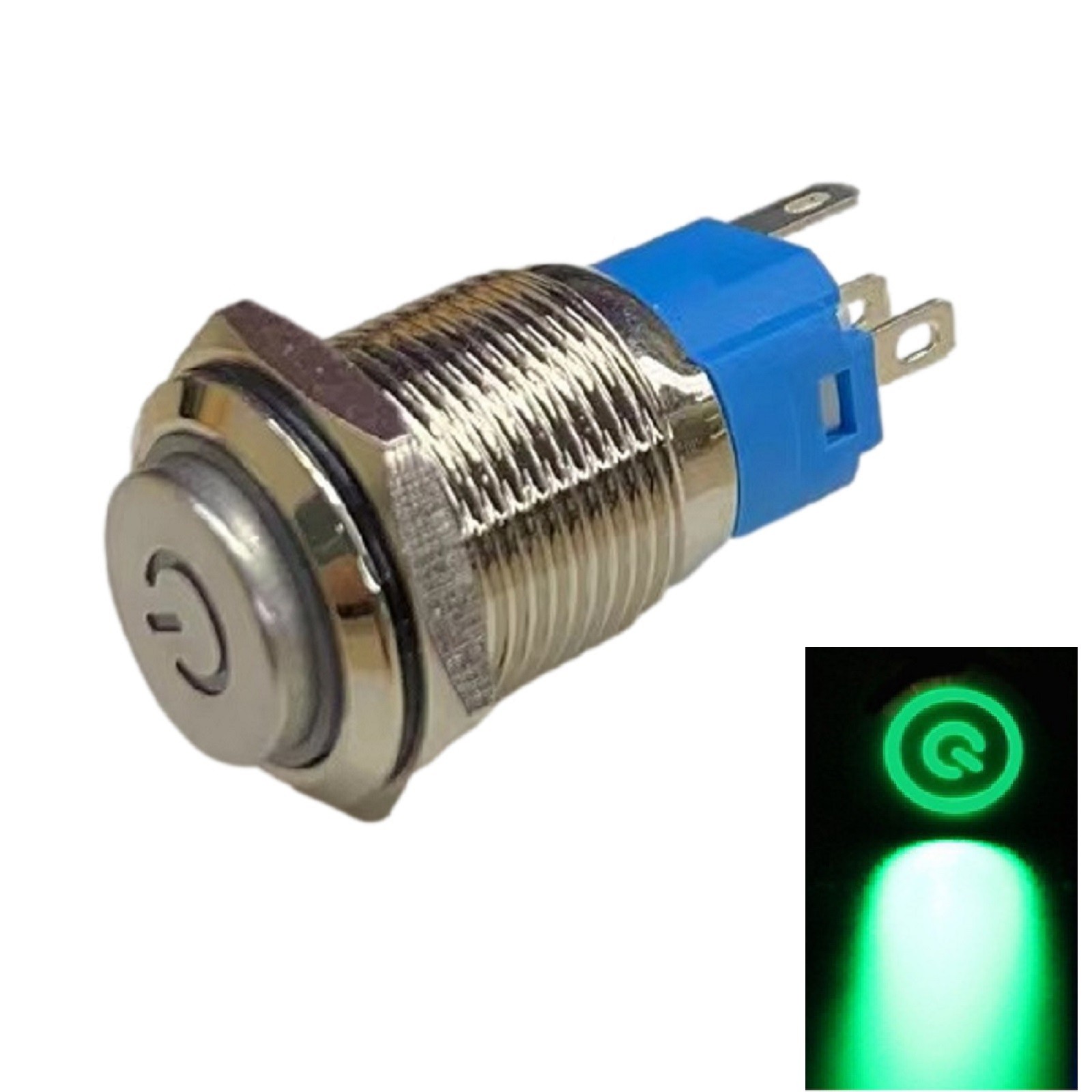 16mm Metal Push Button Switch with Power LED 36V Latching Button