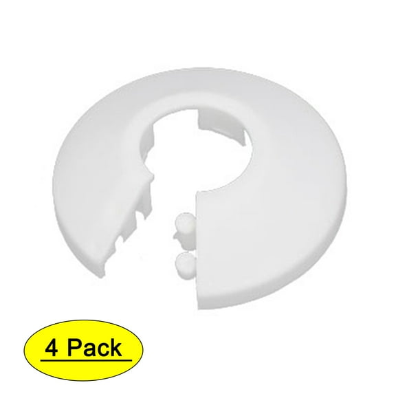Unique Bargains 16mm Plastic Wall Flange Radiator Water Pipe Cover White 4Pcs