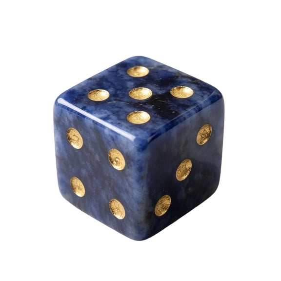 16mm Polished Natural Crystal Dice With 6-Sided Gold Pips,Portable Resistant Unique Texture Dice, For Divination Tarot Table Board Game Ornament.1pc,C