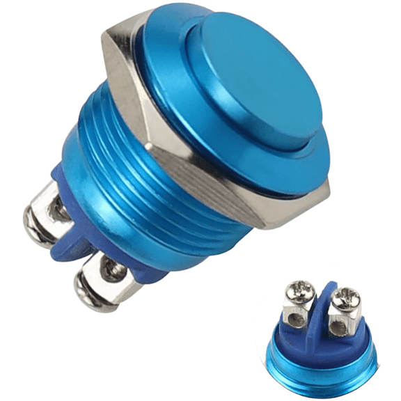 16mm Push Button Self Reset Switch Bimetal Material Full Oxidation Finish