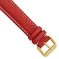 thumbnail image 1 of 16mm Red Sport Leather with White Stitching and Gold-tone Buckle 7.5 inch Watch Band, 1 of 6