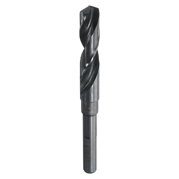 16mm Twist Drill Bit 4341 High-Speed Steel, 12mm Tri-Edge Shank, Black Oxide Coated, 118 Point for Metal & Woodworking