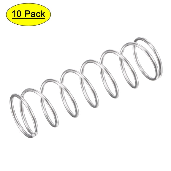 16mmx1.2mmx50mm 304 Stainless Steel Compression Spring 15.7N Load Capacity 10 pcs