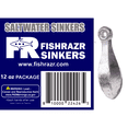 thumbnail image 2 of Dozen 16 Oz Bank Lead Fishing Sinkers - B&W Tackle, Made In USA, Free Shipping 2 of 4