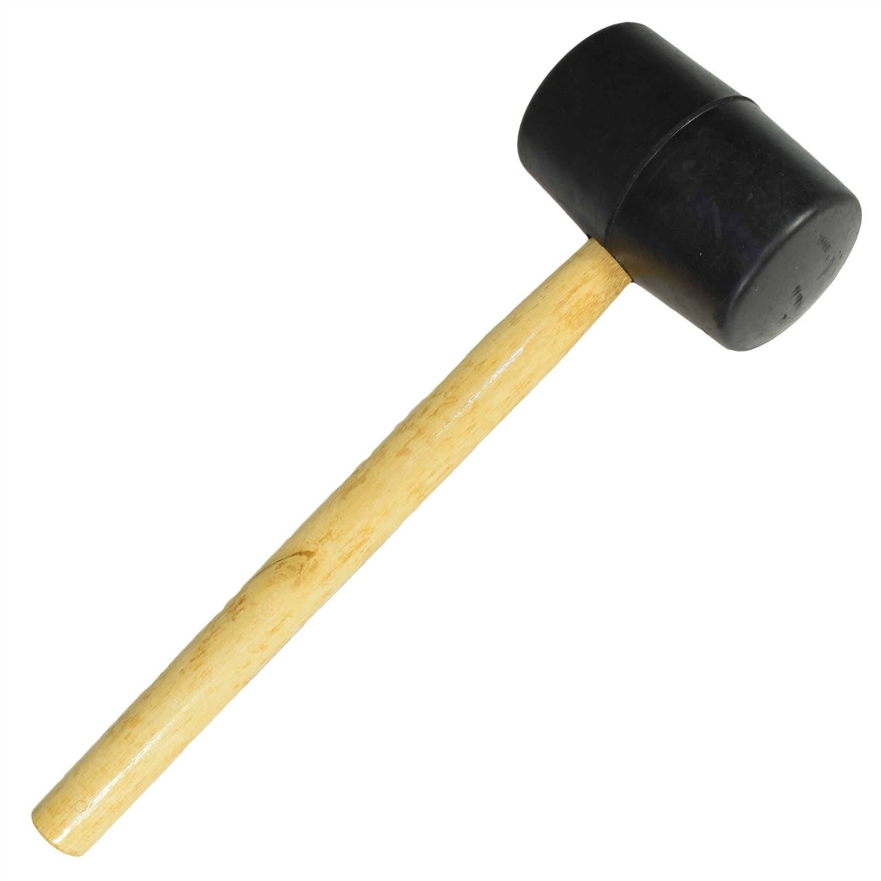 16oz Black Rubber Mallet Non Marking With Wooden Handle Shaft Tent Pegs ...