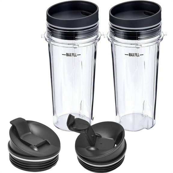 16oz Blender Cup Ninja-Single Serve Cup with Lid and Seal Lid Plastic Juicer Cup