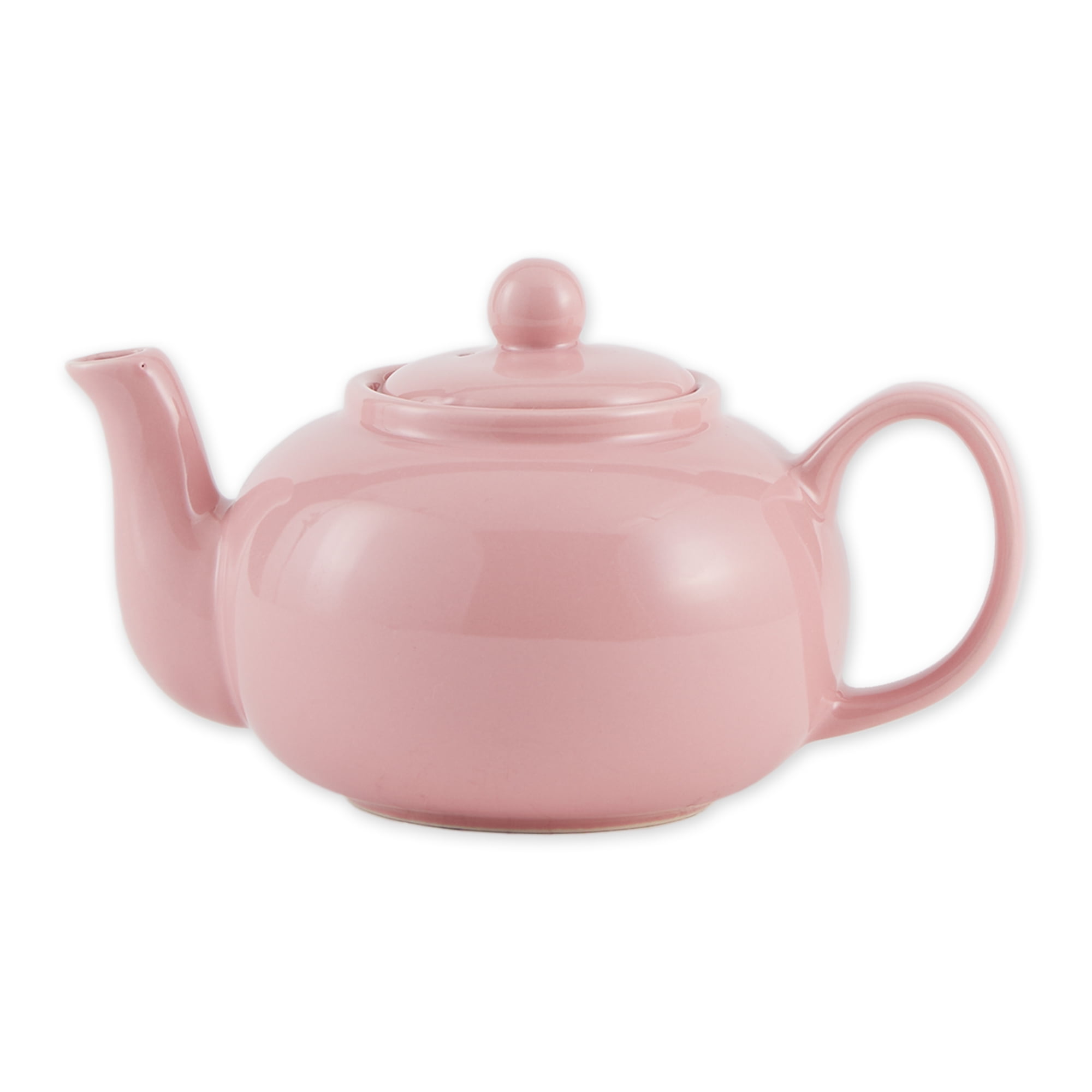 Compact Pink Stoneware Teapot, 16 oz