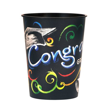 16oz Chalkboard Graduation Plastic Cup