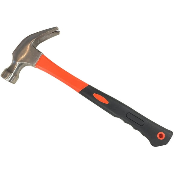 16oz Claw Hammer Orange Fiber Glass with Grip