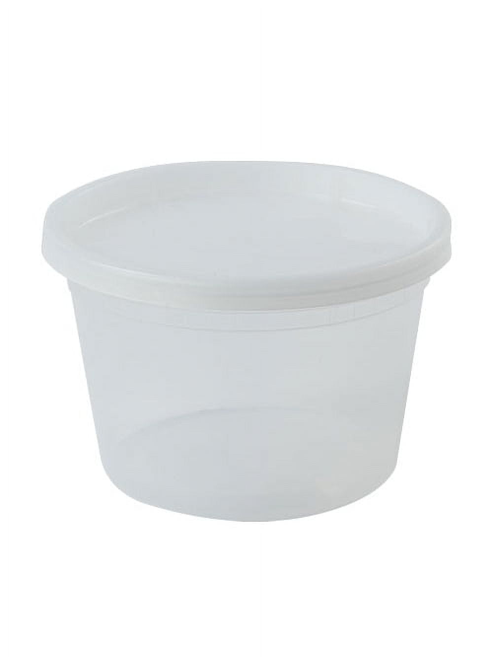 16oz. Clear Plastic Disposable Containers w/ Lids 50ct.