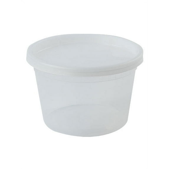 16oz. Clear Plastic Disposable Containers w/ Lids *Case of 240*