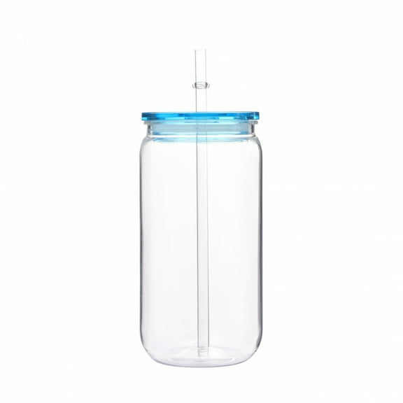 16oz Colorful Lid Transpare Plastic Cup with Lids And Straws Replacement Lids for Can Shaped  Iced Coffee Cups Cute Tumbler Cup