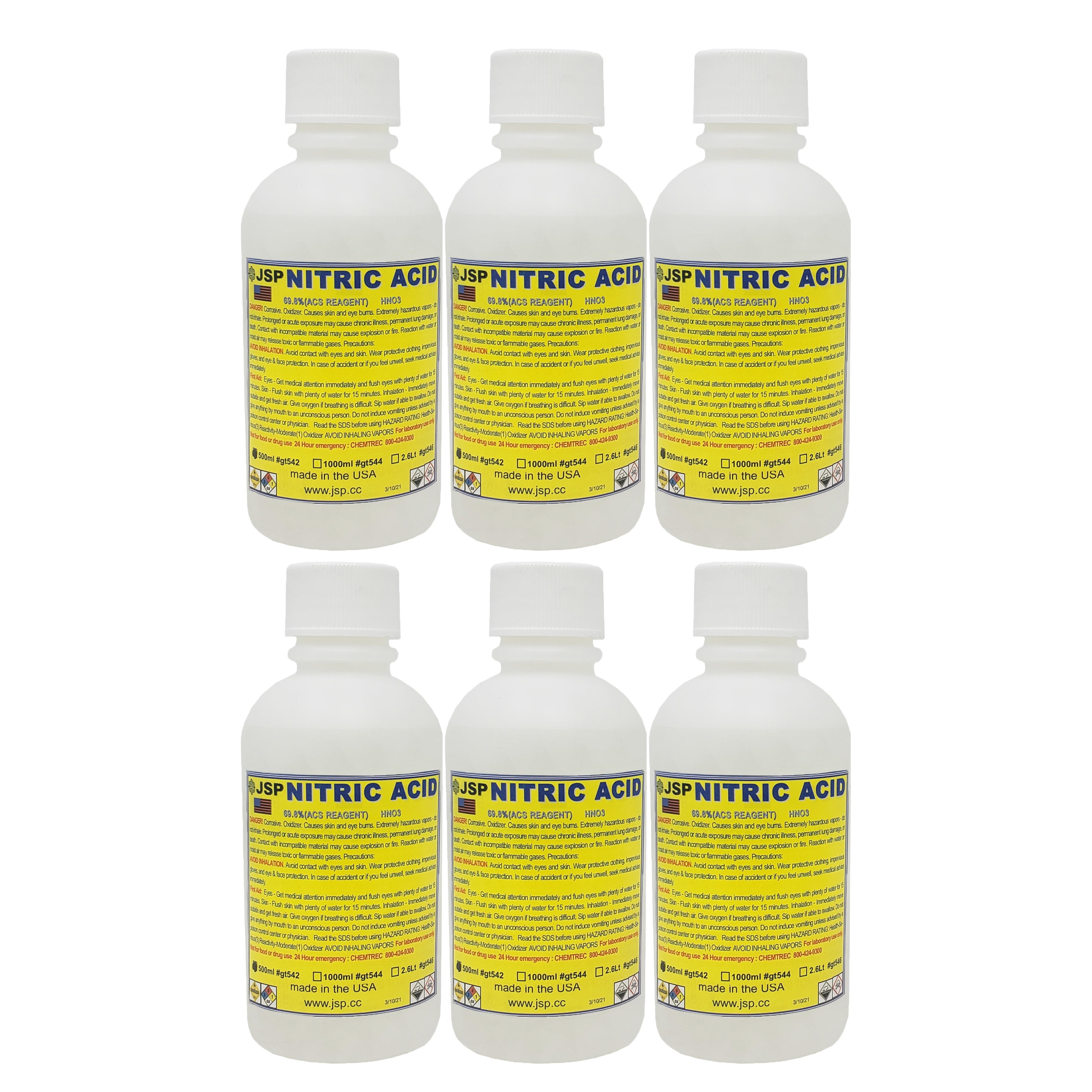 16oz Concentrated ACS Lab Grade Best for Gold Refining (Nitric 