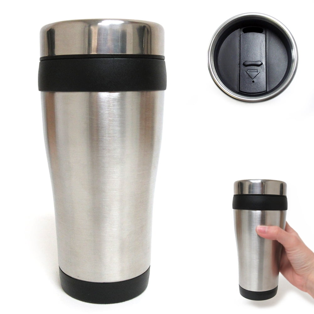 16oz Cup Insulated Coffee Travel Mug Stainless Steel Double Wall Thermo  Tumbler