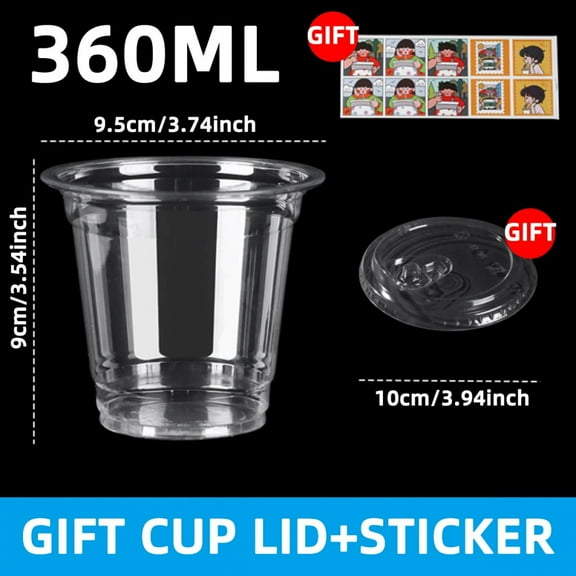 16oz Disposable Transparent Plastic Cup Is Leak Proof Shatterproof Fit For Milk Tea Coffee Beverages Parties Christmas Daily Use