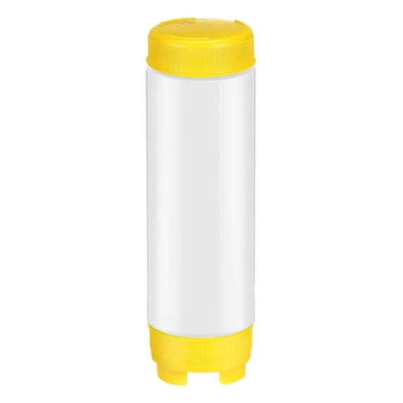 16oz Double Headed Sauce Bottle, Dual Chamber Condiment Dispenser for Ketchup and Salad Dressing, Versatile Squeeze Bottle for Picnics, BBQs, and Home Use