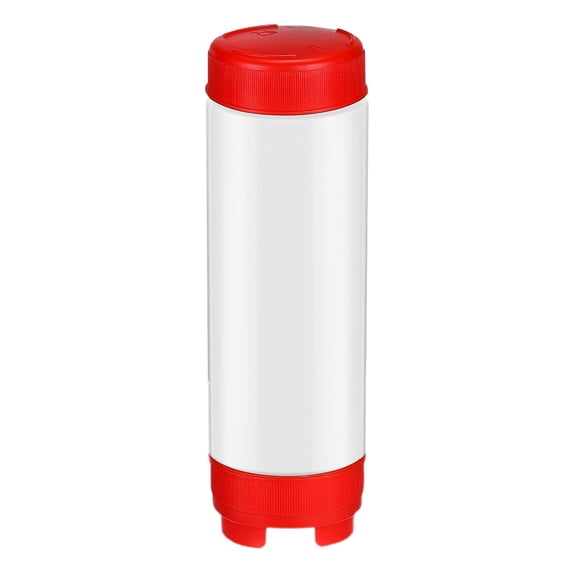 16oz Double Headed Sauce Bottle, Dual Chamber Condiment Dispenser for Ketchup and Salad Dressing, Versatile Squeeze Bottle for Picnics, BBQs, and Home Use