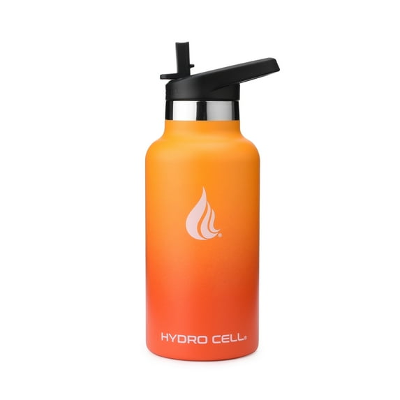 16oz (Fluid Ounces) Fluid Ounce Standard Mouth Hydro Cell Stainless Steel Water Bottle Red/Orange