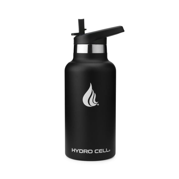 16oz (Fluid Ounces) Standard Mouth Hydro Cell Stainless Steel Water Bottle Black