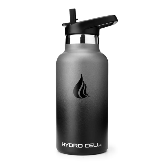 16oz (Fluid Ounces) Standard Mouth Hydro Cell Stainless Steel Water Bottle Graphite/Black