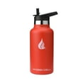 thumbnail image 1 of 16oz (Fluid Ounces) Standard Mouth Hydro Cell Stainless Steel Water Bottle Red, 1 of 3