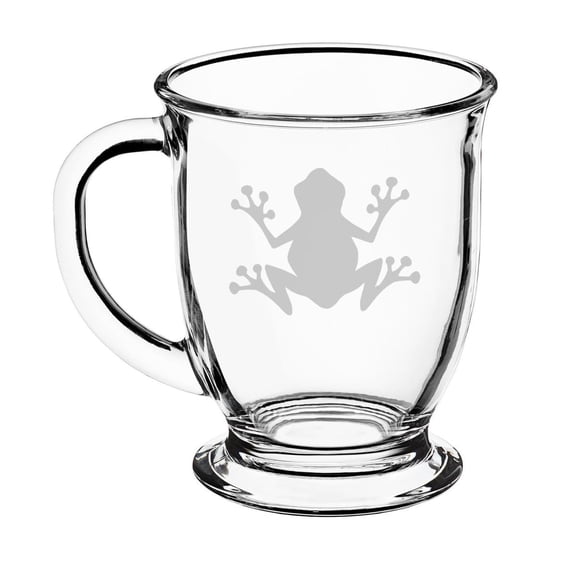 16oz Glass Coffee Mug Tea Glass Gift Frog