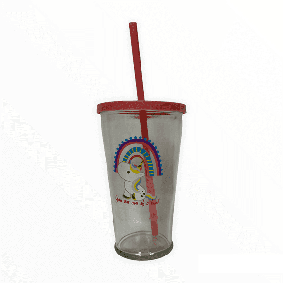 16oz Glass Tumbler with Straw. You are one of a kind.