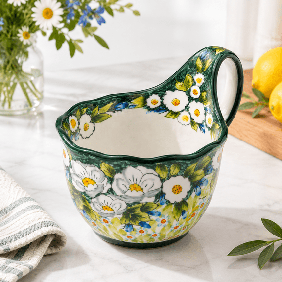 16oz Hand-painted Ceramic Soup Mug With Handle Bowl Cozy Included