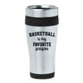 thumbnail image 1 of 16oz Insulated Stainless Steel Travel Mug Coffee Mug Tumbler Basketball Is My Favorite Season, Basketball Gift, Basketball Mom (Black), 1 of 1