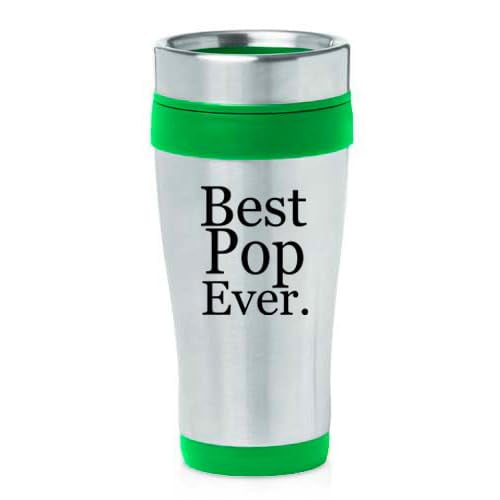 16oz Insulated Stainless Steel Travel Mug Coffee Mug Tumbler Best Pop Ever (Green)